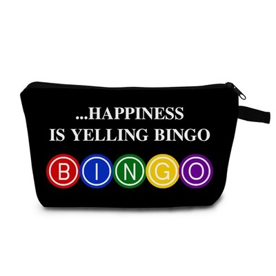 ''Happiness Is Yelling Bingo Print Makeup Bag for Gifts Holiday Cheer & Adult ...