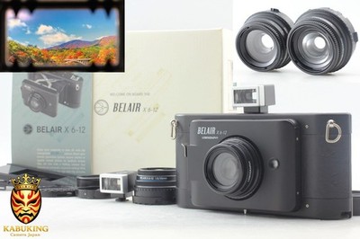 {N MINT+++ Box] Lomography Belair X 6-12 JetSetter Black Camera 58mm 90mm Lens
