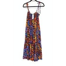 Anna & Ava Tiered Midi Dress Womens Size One Size Multicolor Leopard Print NEW