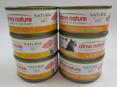 6x 70g Almo Nature Hühnerbrust Katzenfutter