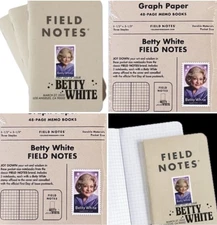 Field Notes USPS Betty White Graph Grid Notebooks EDC Set Of 3 New - Sealed