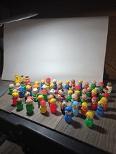 Huge Lot Vintage Fisher-Price Little People Figures Figurines Wooden Plastic 