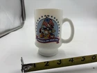 Disney Glass Vintage America Parade Milk Glass Coffee Mug Mickey DonaldDuckGoofy