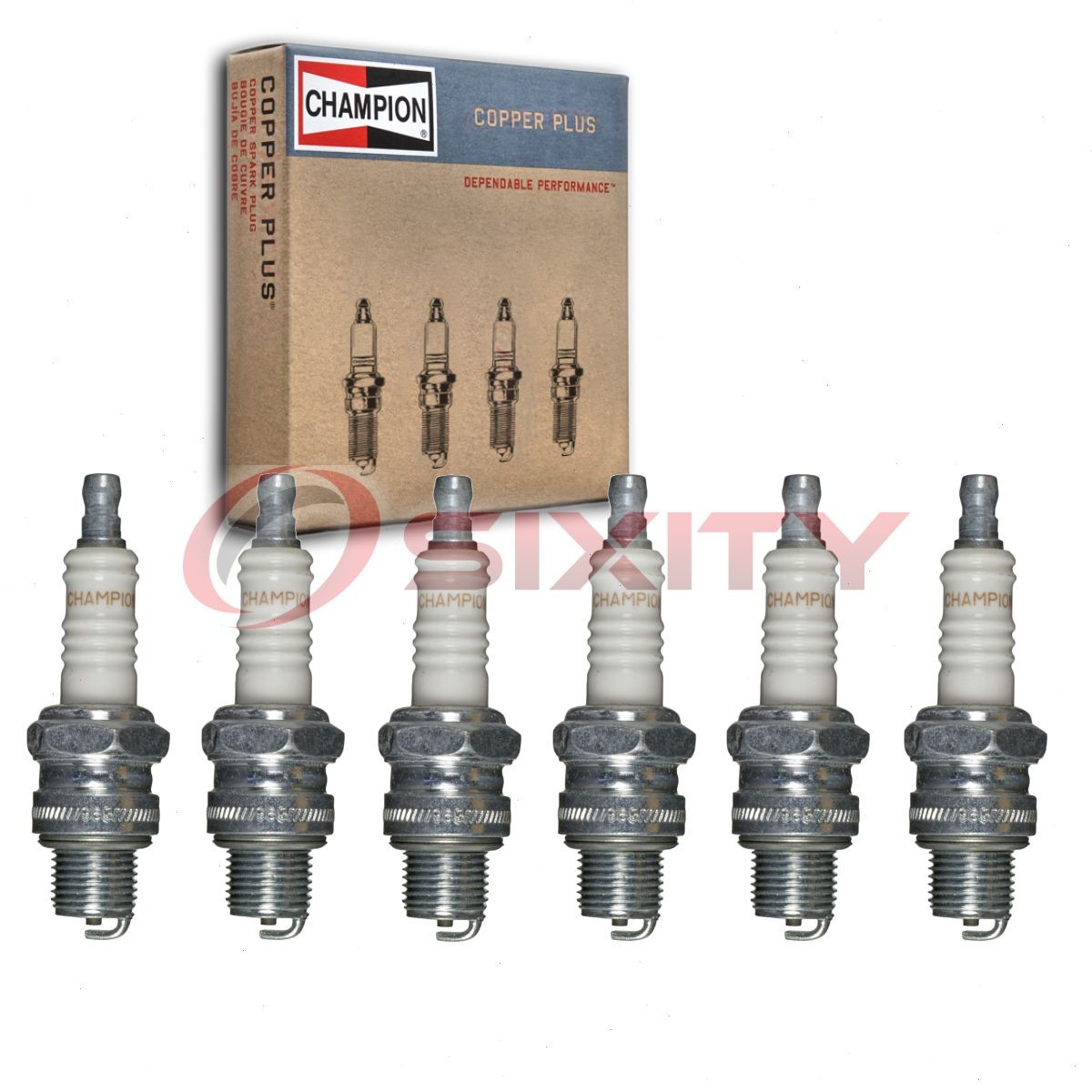 6 pc Champion Copper Plus Spark Plugs for 1961-1964 Chevrolet Corvair Truck hq