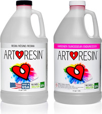 - Epoxy Resin - Clear - Non-Toxic - 1 Gal (0.5 Gal Resin + 0.5 Gal Hardener) (3.