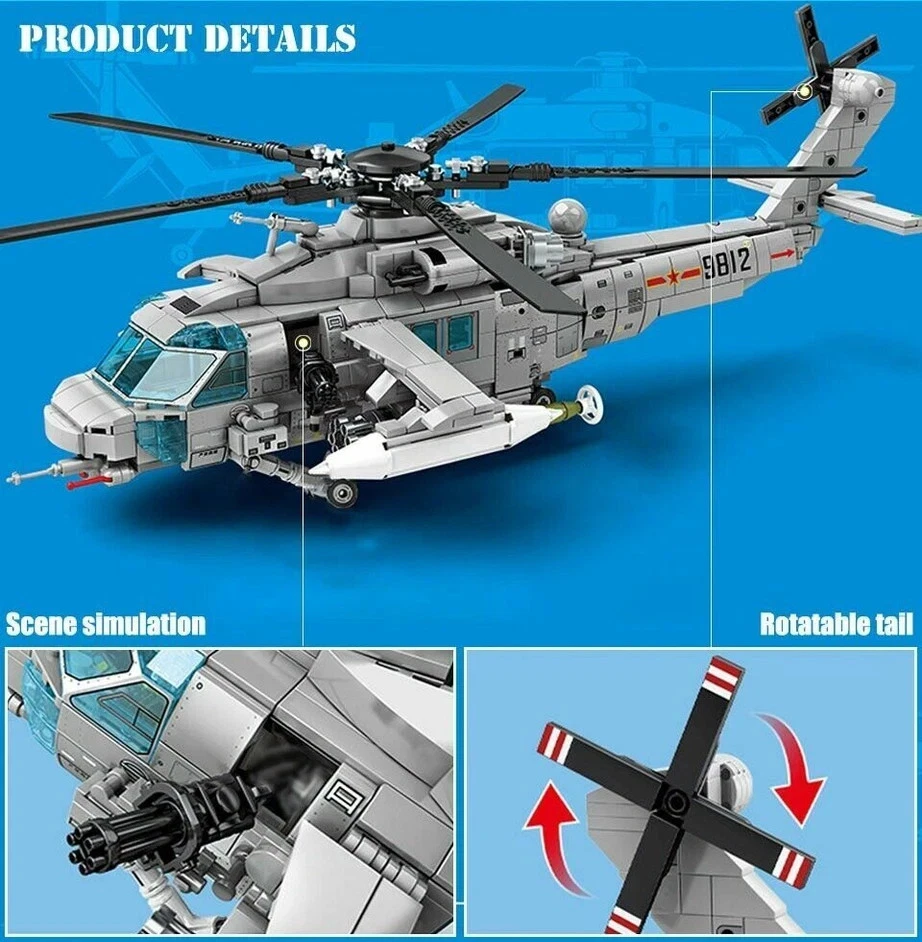 SEMBO #202125 - Z-20 Attack Helicopter - Building Block Set - Image 3 of 4