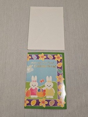 ''Wishing You Fun At Easter Time'' Easter Greeting Card - VTG Unused Printed In UK