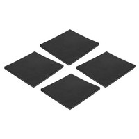 "Anti Vibration Pads, 4 Pcs Square Rubber Damping Mat, Schwarz FüR (6\"X6\"X3/8\")"