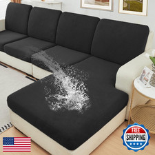 NAISI Waterproof Couch Cushion Covers Thick Velvet Fabric Washable Sofa Slipcove