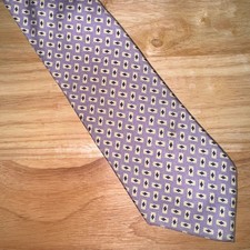 BROOKS BROTHERS Makers 100% Silk Tie Geometric Purple Made in USA