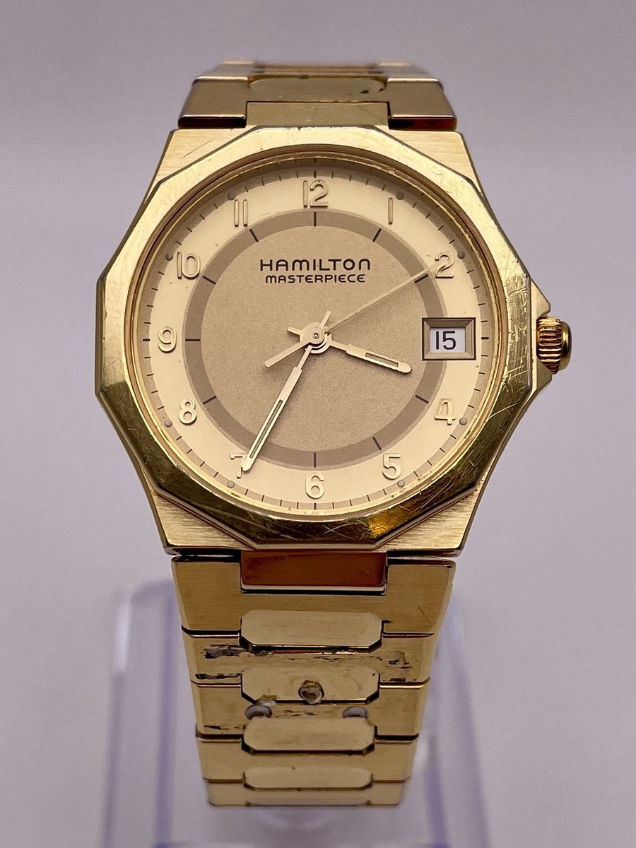 Hamilton Masterpiece Gold Tone Men's Watch WR 8928 New