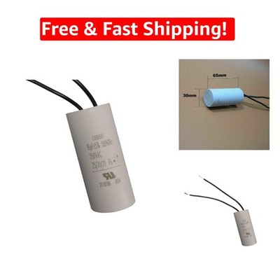 Round 16uF Capacitor for Motors - 250 VAC, 30x65mm, Reliable Performance
