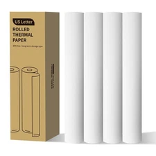 thermal printer paper US Letter Quick-Dry thermal paper rolls BPS free Compat...