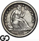 1840 Seated Liberty Dime, No Drapery *Scarce Key Date* XF