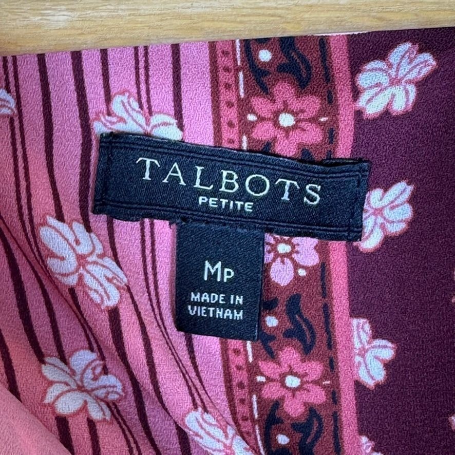 Talbots MP Patchwork Floral Button Down Shirt Pin… - image 2