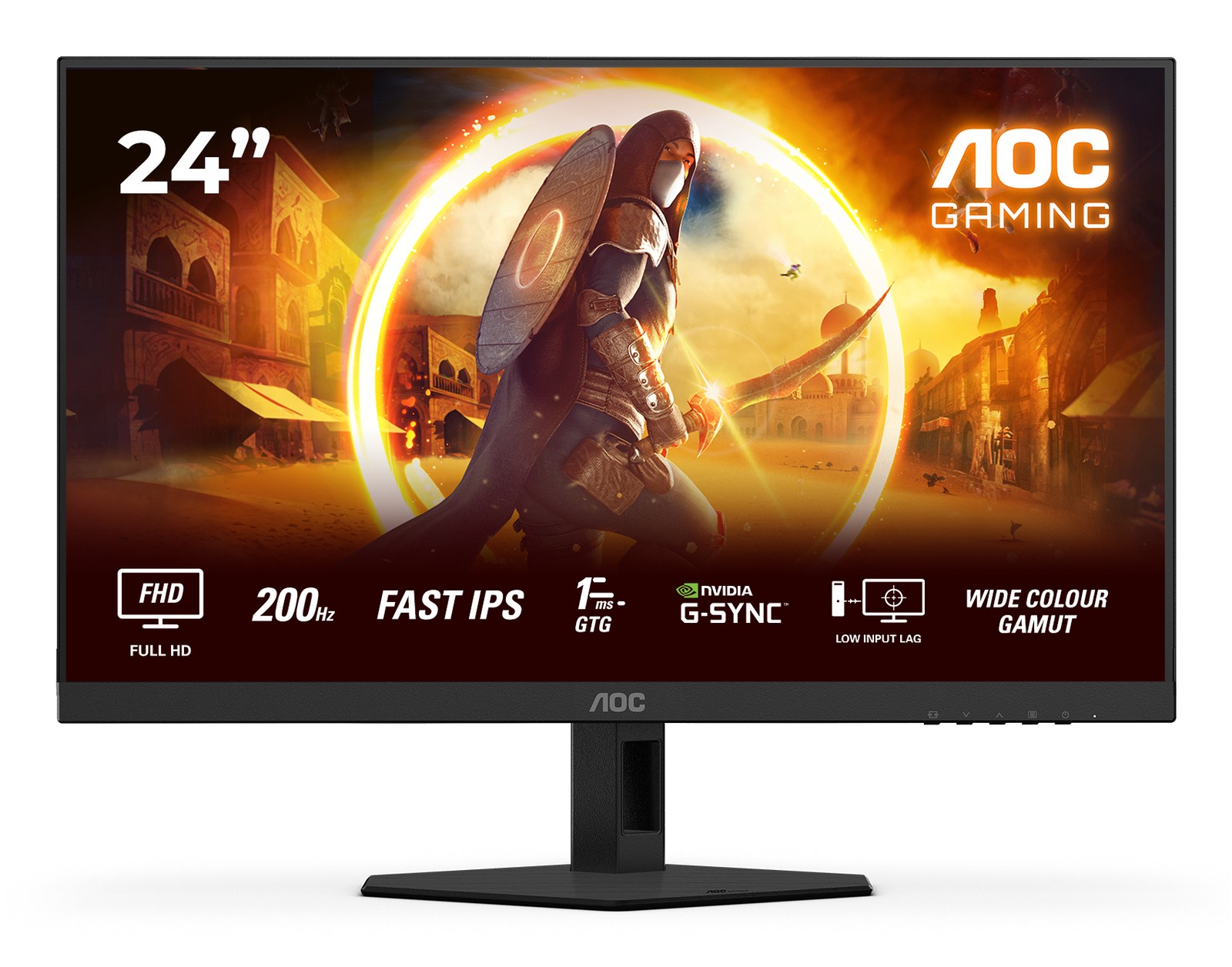 Aoc Nero/Rosso 24G4hre (1920 X 1080 Pixel, 23.80"), Monitor, - Immagine 2