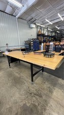 Huge 11ft Industrial Workbench - Solid Wood T...
