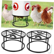 PCS Metal Stand for Chicken Feeder Waterer, Heavy Duty Chicken 11.4 x 6.9IN 2