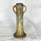 WELLER WOODCRAFT ART NOUVEAU ART POTTERY VASE WITH ORIGINAL PAPER LABLE