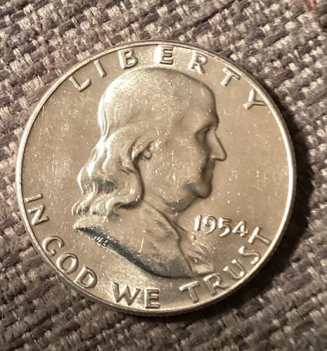 1954 Franklin Half Dollar, 90% Silver, Very Nice, Low Mintage!🔥