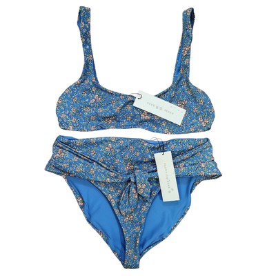 VERONICA BEARD Celeste Top & Azoia Bottom Two Piece Swimsuit L Beach Resortwear