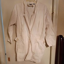 VTG Andy Johns Jacket Sz M White Cotton Canvas 