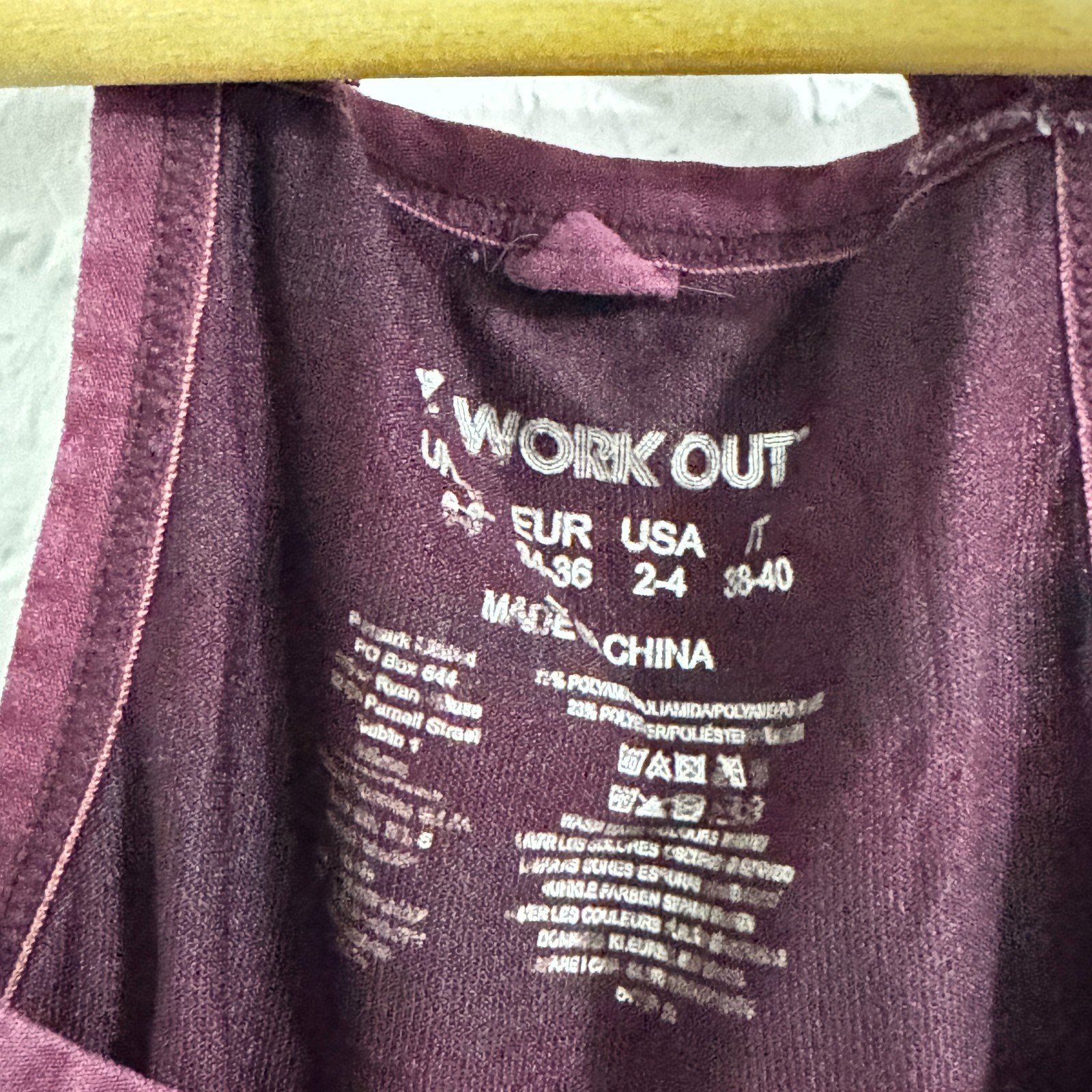Primark WORK OUT Purple Striped Seamless Strappy Activewear Tank Top - Size S (U image 5