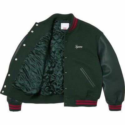 ジャケット・アウター Supreme Cross Varsity Jacket Dark Green Supreme Cross Varsity Jacket Dark Green | eBay