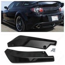 Glossy Black Rear Bumper Lip Splitter Diffuser Canards For Mazda Rx-8 Us Glossy Black Rear Bumper Lip Splitter Diffuser Canards For Mazda Rx-8 Us
