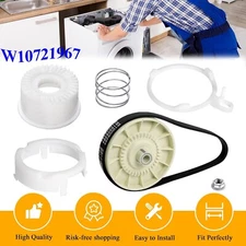 W10721967 Washer Pulley Clutch Kit & W10006384 Washing Drive Belt for Whirlpool