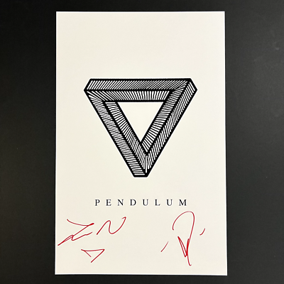 Twin Tribes Signed Pendulum Poster, Proof (Indie Music Autograph