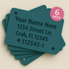 Custom crab/lobster pot ID tags (6-Pack)