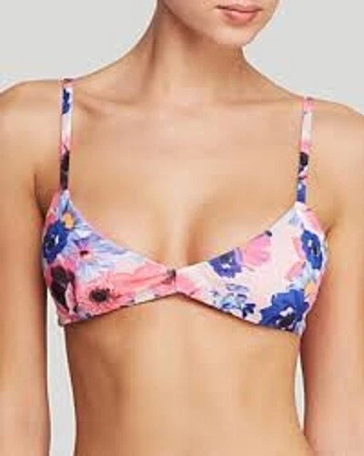 Top de natación bikini reversible Zinke Emmi rosa azul floral L grande nuevo con etiquetas Foto 2 de 4