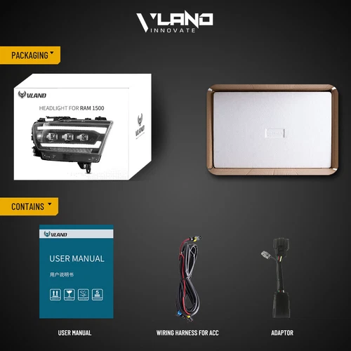 Faros LED para Dodge RAM 1500 2019 2020 2021 2022 2023 2024 con secuencial - Imagen 10 de 10