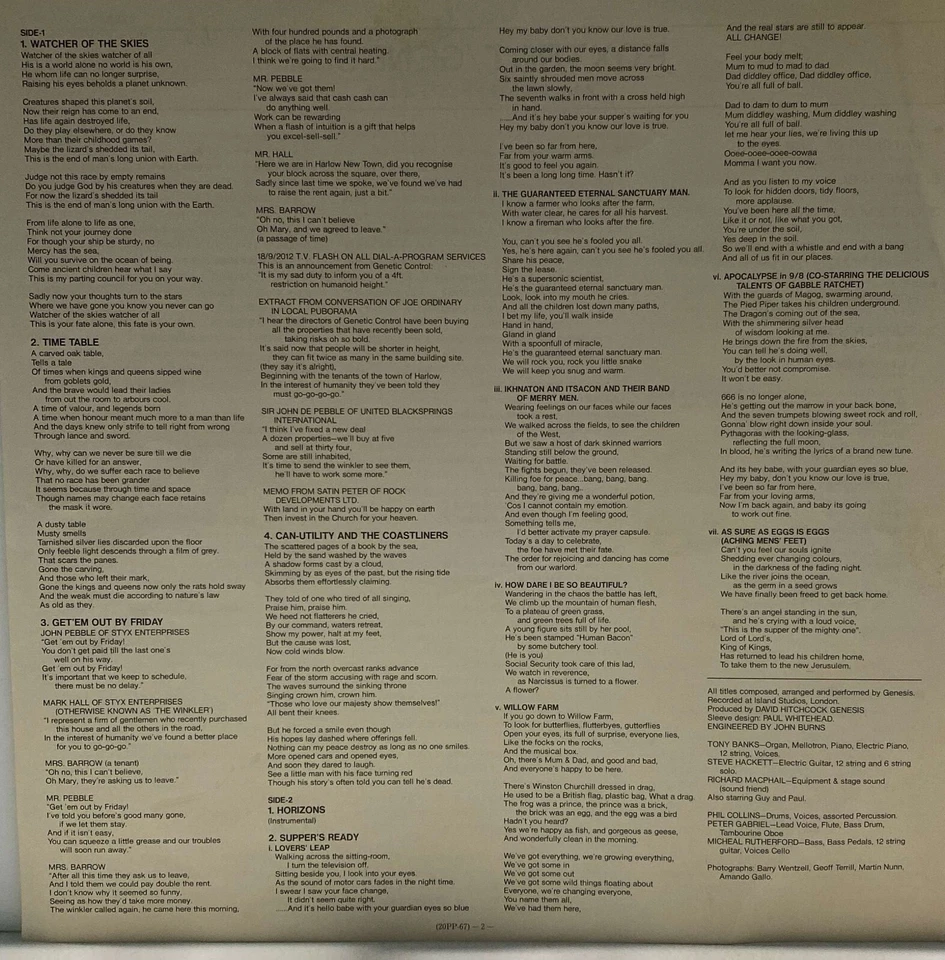 Genesis - Foxtrot - Peter Gabriel - JAPAN VINYL OBI Insert - 20PP-7 - Image 4 of 4