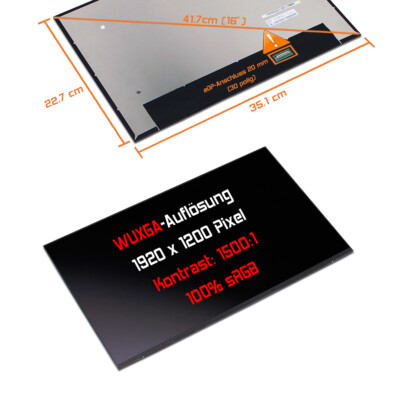 16'' 1920x1200 WUxGA LED Ersatz Display matt für BOE NE160WUM-N61 V8.0 100% sRGB 