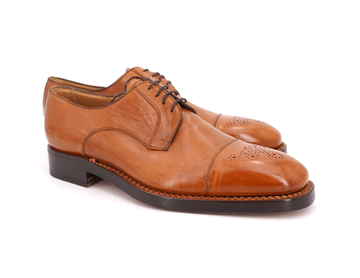 NEW WITH BOX | $1285 LIDFORT 12 US 13 CAP TOE DERBY  display picture 2