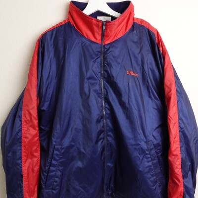 Vintage 80s Advantage by Wilson Tennis Nylon Jacket Fleece Lined Vintage 80s Advantage by Wilson Tennis Nylon Jacket Fleece Lined