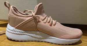 blush colored sneakers