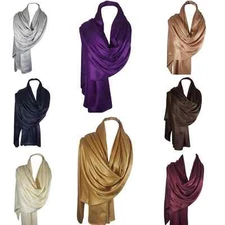 Luxuriously Smooth and Silky Large SATIN Shawl / Scarf / Wrap / Throw