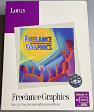 Lotus Freelance Graphics Windows Release 1.0 New Sealed 3.25 Big Box PC