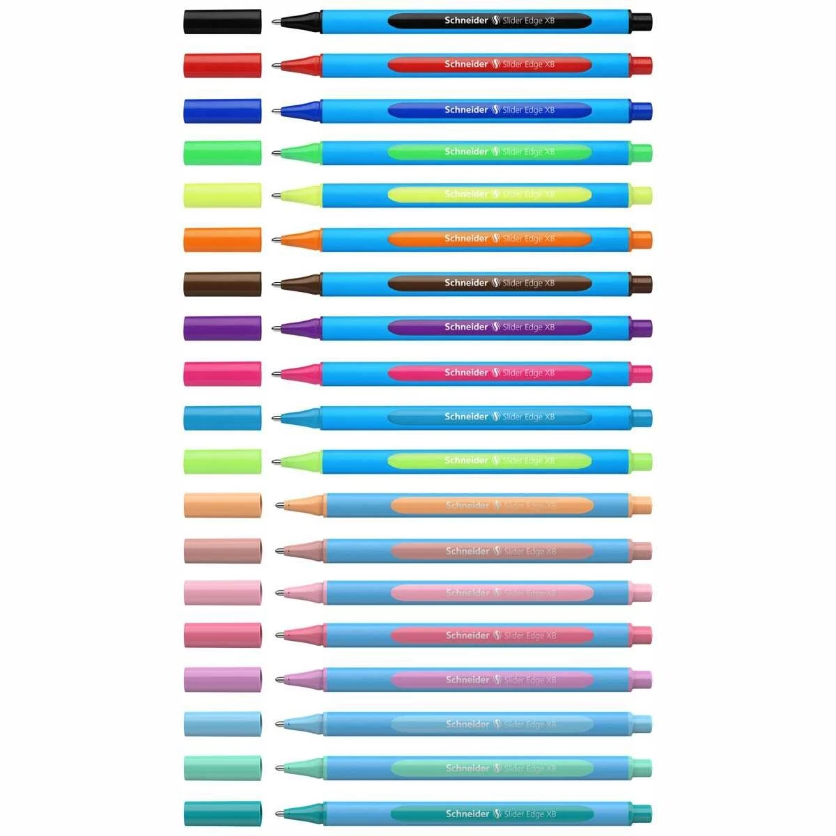 Schneider Slider Edge XB Colors Kugelschreiber – 8er Stiftebox, Bunte Minen, XB-Stärke