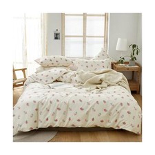 DREAMINGO Cute Strawberry Duvet Cover Queen Teen Girls Bedding Set Kawaii Bed...