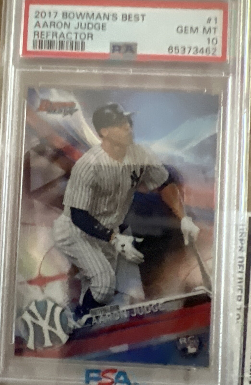 2017 Aaron Judge Bowmans Best Refractor PSA 10 NY Yankee Home Run Champ MVP ROY
