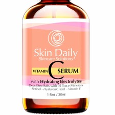 Vitamin C E Serum Hyaluronic Acid Retinol Electrolytes Face Skin Anti-Aging 1 oz