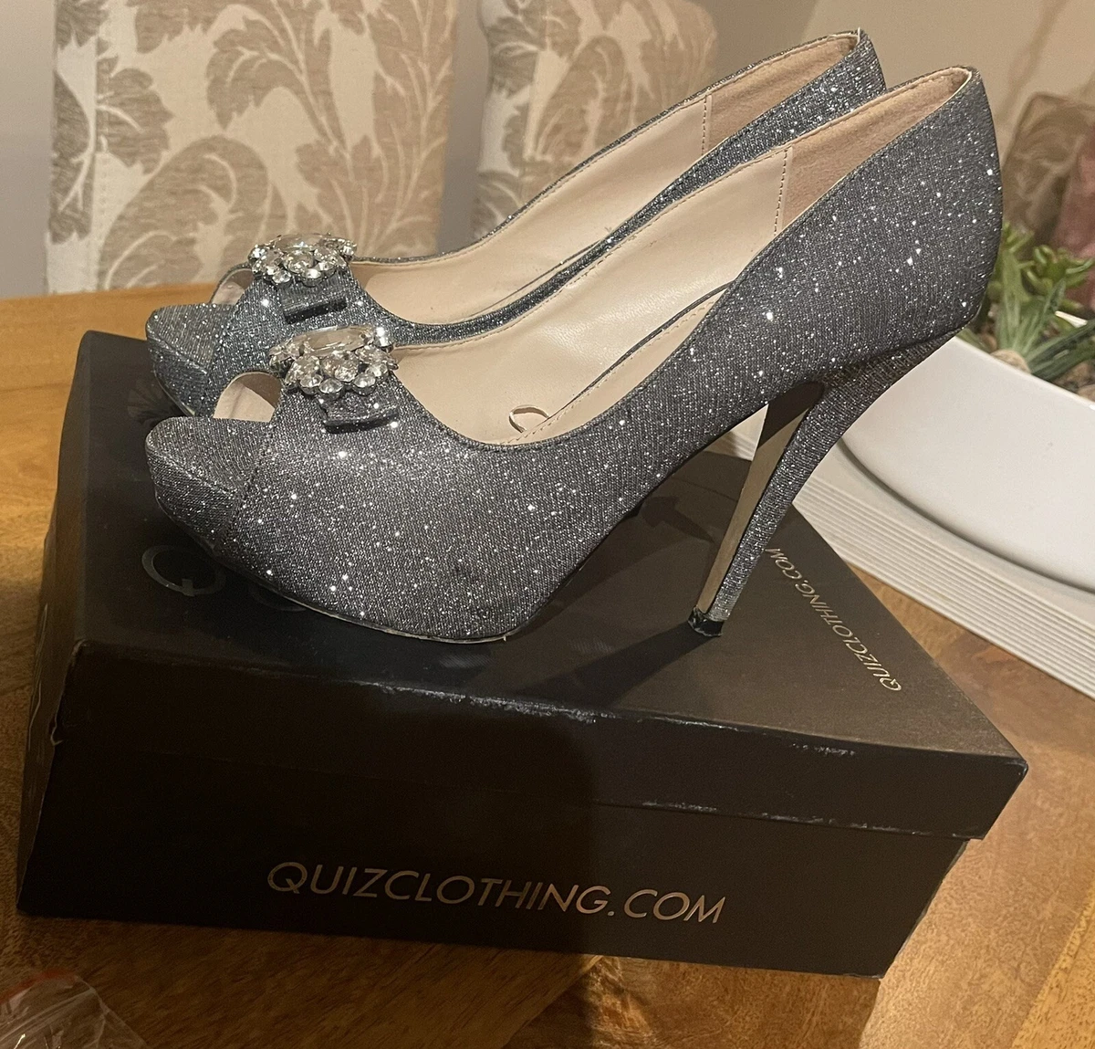Quiz sparkly shoes clearance
