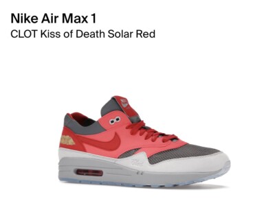 Size Nike Air Max x CLOT Kiss Of Death Solar Red 2021  194957540419|