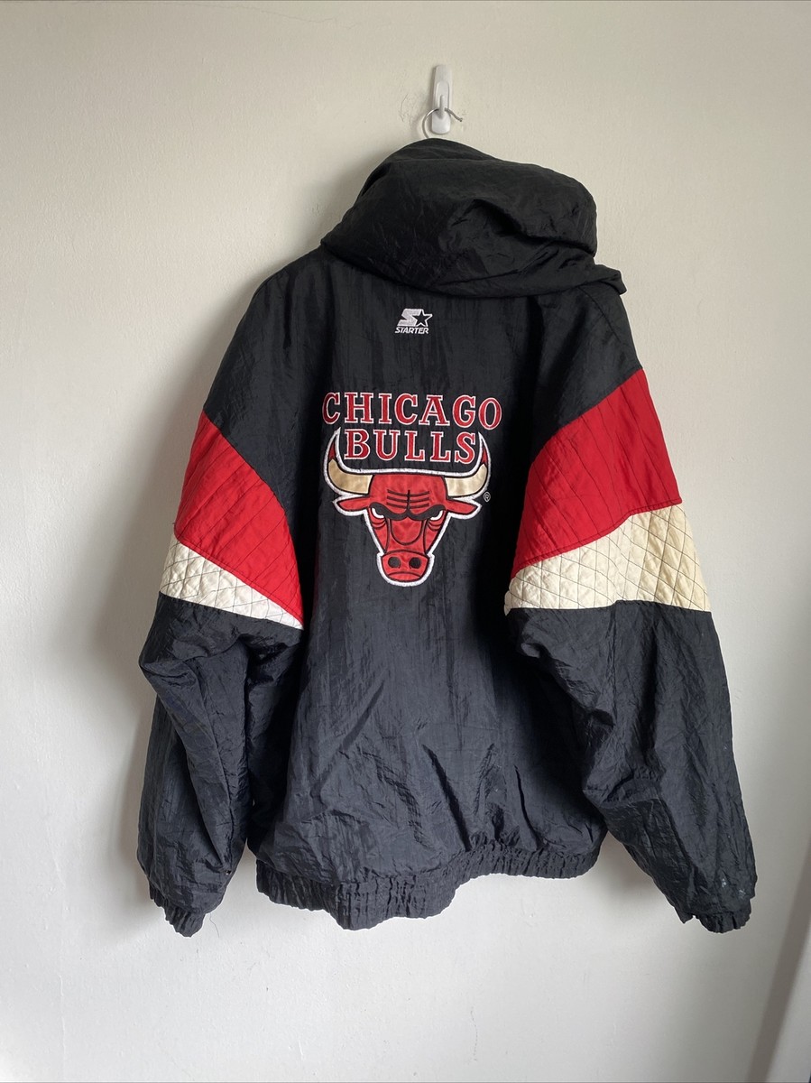 1990's STARTER JORDAN ERA CHICAGO BULLS FULL ZIP JACKET SIZE 1990's STARTER JORDAN ERA CHICAGO BULLS FULL ZIP JACKET SIZE