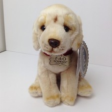 Fao Schwarz 10" Labrador Golden Lab Dog Retriever Puppy Plush Stuffed Animal