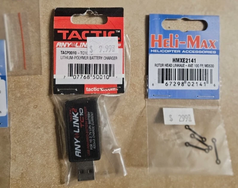 Lot of 8 new in pack Heli-Max Lynx MRC E-Flite Helicopter RC replacement Parts - Imagem 4 de 4